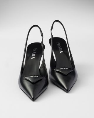  Women's Brushed Leather Slingback Pumps