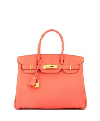 Pre-Owned HERMES Birkin 30 Handbag Pink Epsom with Gold Hardware