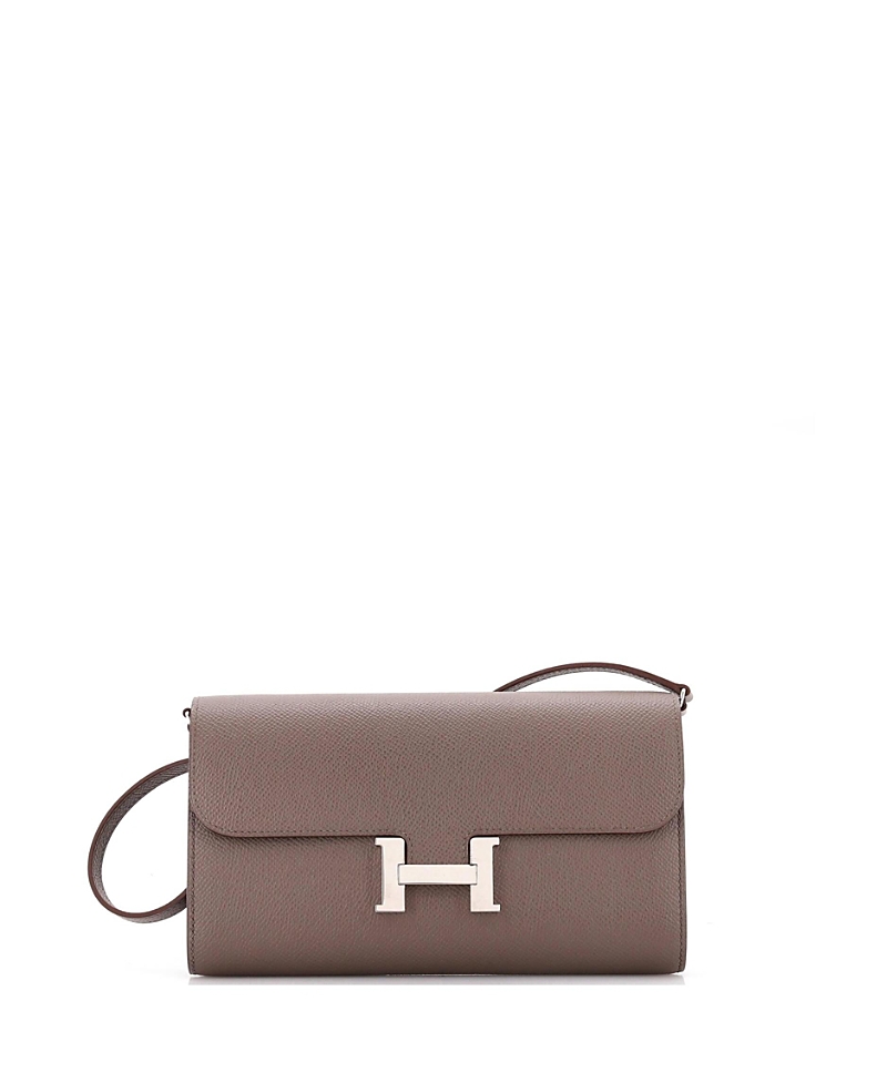 Pre-owned Pre-owned Hermes Hermes Constance To Go Wallet Epsom In Gray