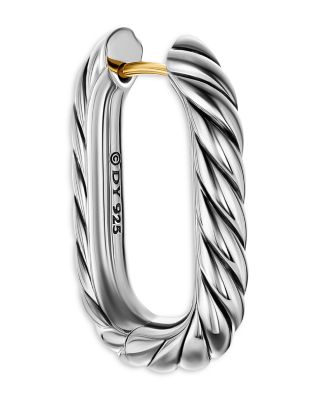 DY Madison&reg; Cable Hoop Earrings in Sterling Silver, 24.3mm