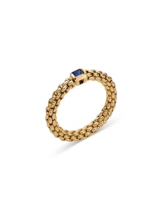 18K Yellow Gold Souls Blue Sapphire Flex&#39;it Ring
