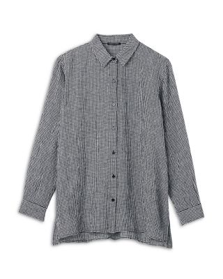 Puckered Linen Classic Collar Shirt