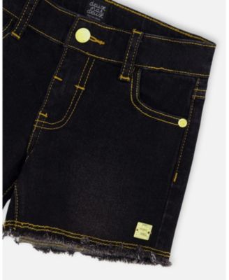 Girls' Jean Short with Embroidery - Little Kid