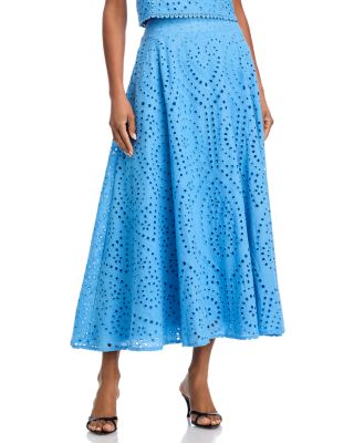 Aqua Eyelet Skirt - Exclusive