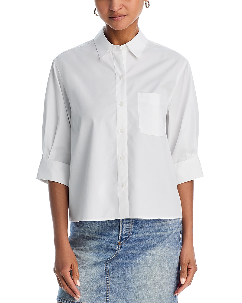 Rag & Bone Lucia Three Quarter Sleeve Cotton Button-up Shirt