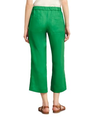 Lillie Linen Cropped Kick Flare Pants