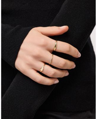 Solid Gold Heart Signet Ring