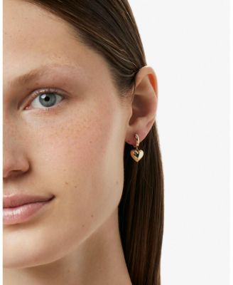 Jessica Puffed Heart Hoops