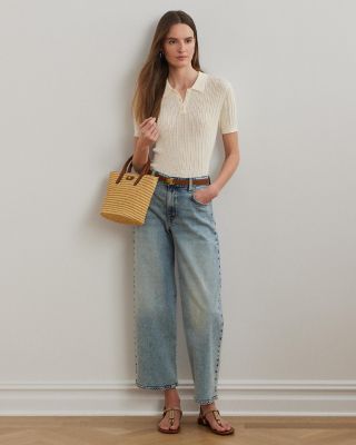 High Rise Wide Leg Crop Jeans