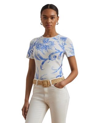 Ralph Lauren - Paisley Stretch Cotton Crewneck Tee