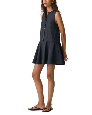 Sleeveless Linen Blend Mini Dress