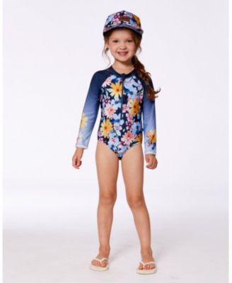 Girls' Printed Long Sleeve Rashguard - Little Kid