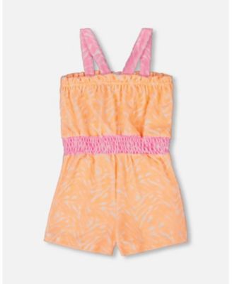 Girls' Printed Terry Cloth Romper - Little Kid
