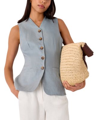 Linen Barrel Leg Trousers