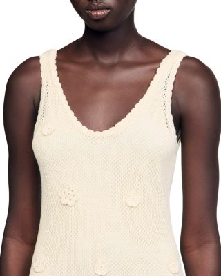 Sandro Fish Net Sleeveless Maxi Dress | Bloomingdale's Women