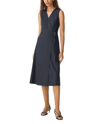 Sleeveless A Line Wrap Dress