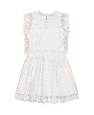 Deux par Deux - Girls' Bi-Material Mesh and Organic Cotton Dress - Big Kid