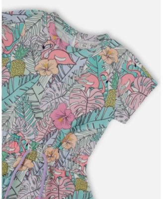  Girls' Printed French Terry Dress - Little Kid