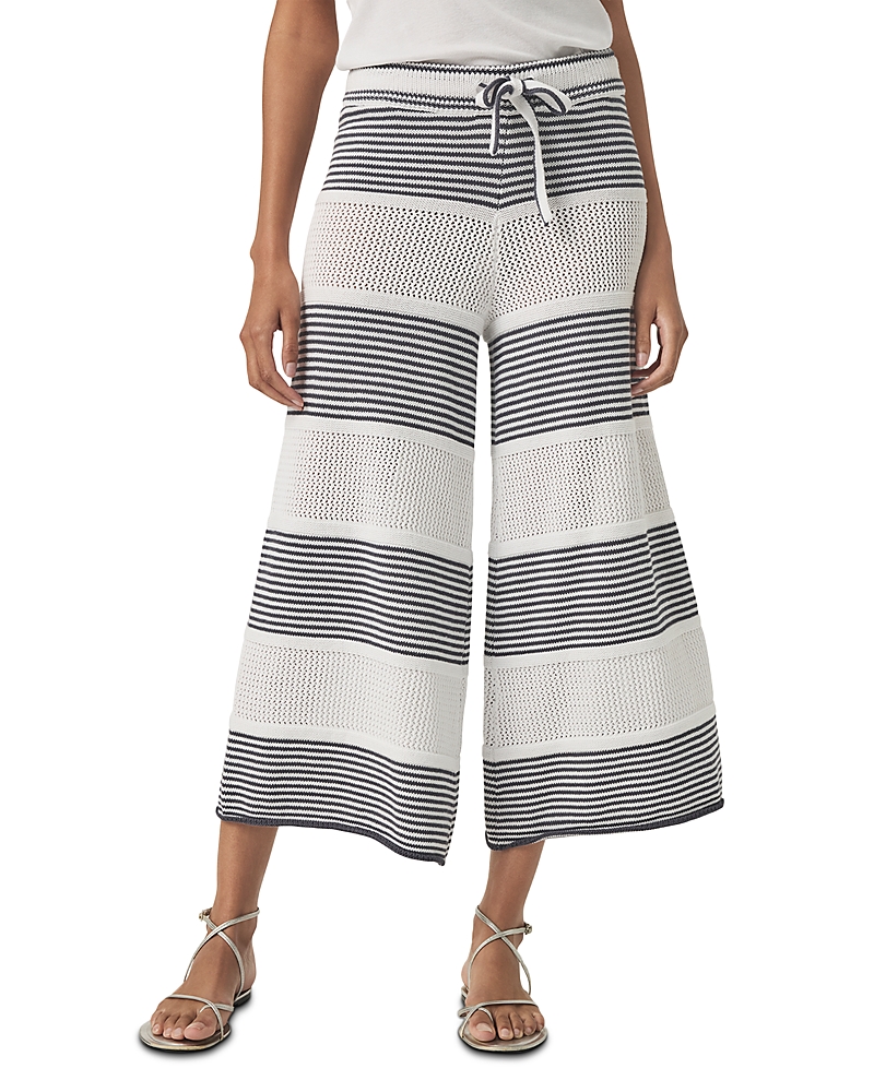 Splendid Ronnie Stripe Cotton Crop Sweater Knit Pants