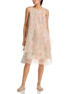 Silk Handkerchief Hem Dress