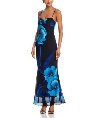 Floral Mesh Maxi Dress - Exclusive 