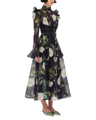 Katrina Butterfly Sleeve Midi Dress