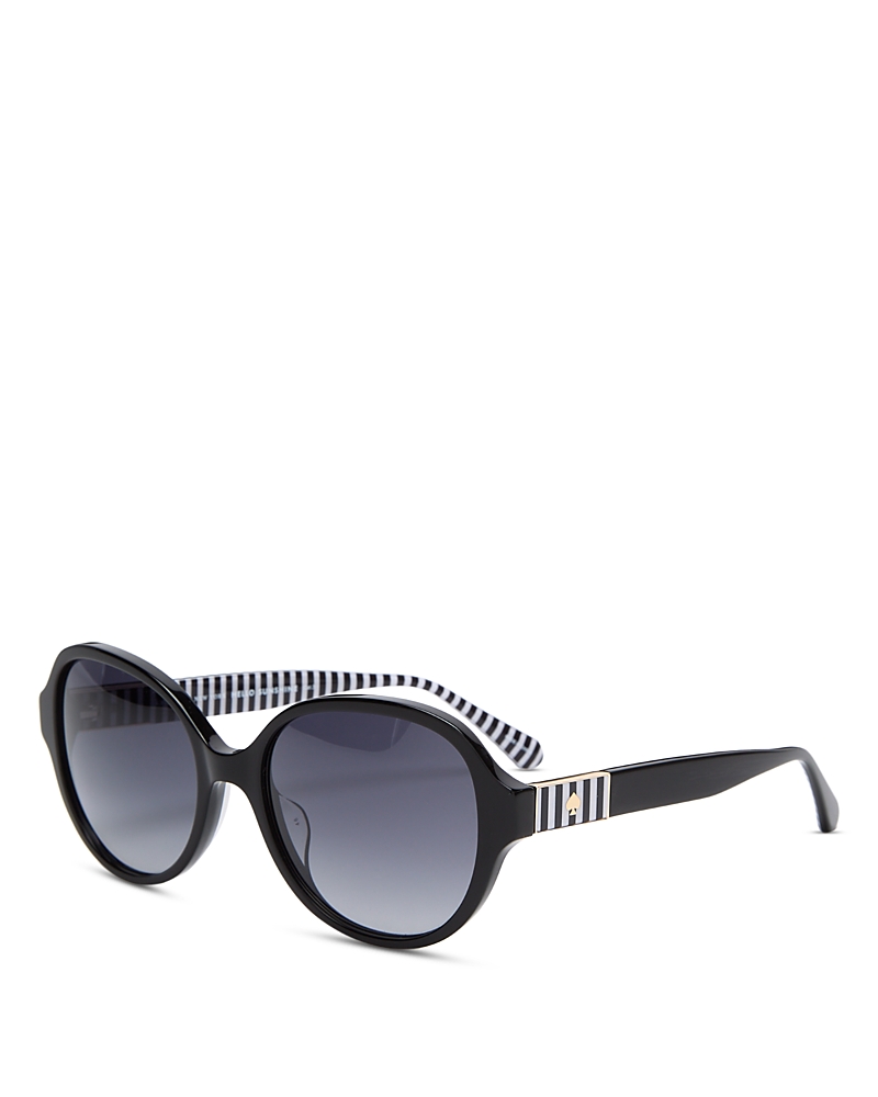 Kate Spade New York Emalie 56mm Gradient Oval Sunglasses In Black/gray