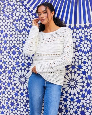 Boatneck Crochet Sweater