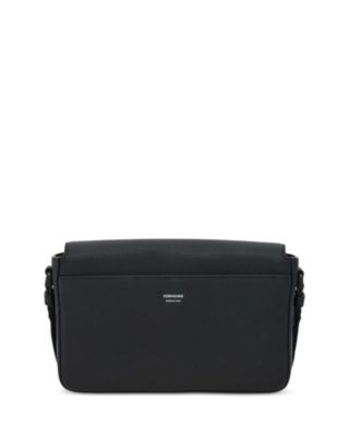 Double Gancini Leather Shoulder Bag