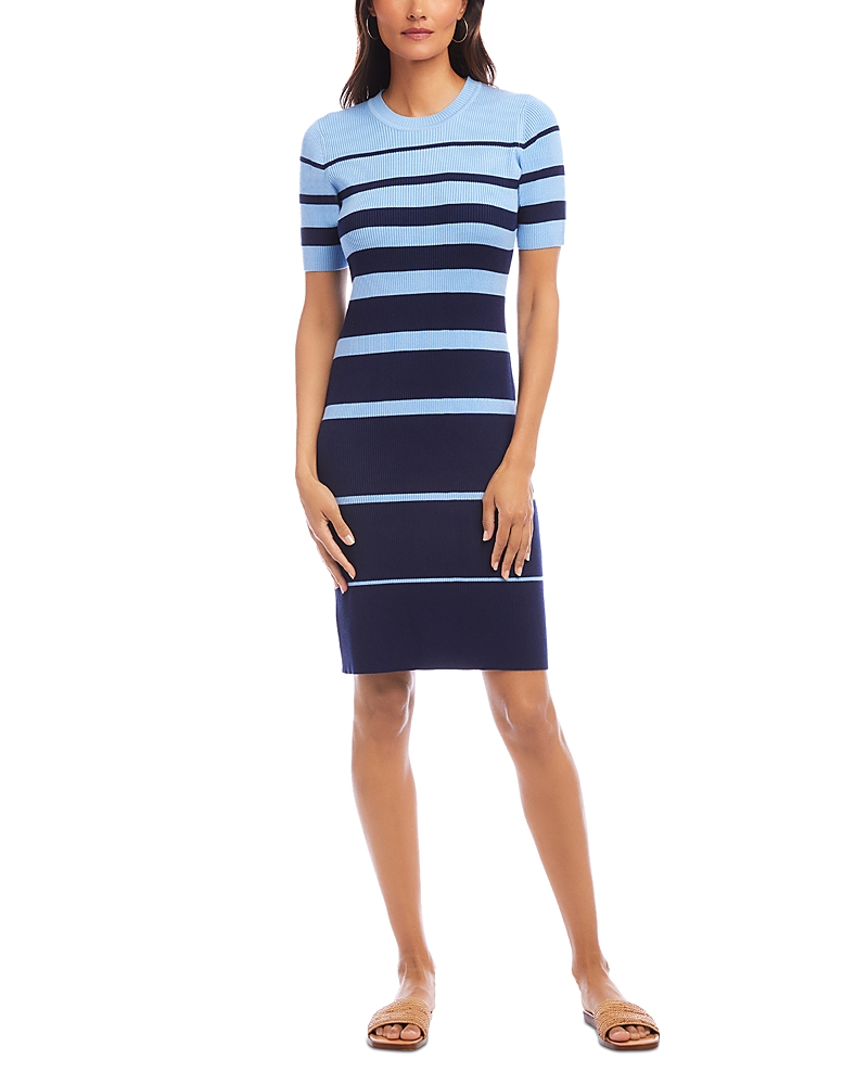 Karen Kane Stripe Ribbed Sweater Dress