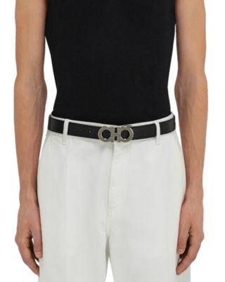 Men's Double Gancini Reversible Leather Belt