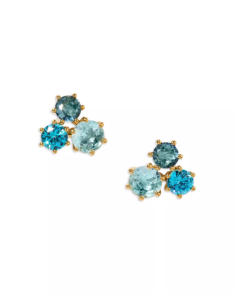 Nadri Natural Beauty Trio Stud Earrings
