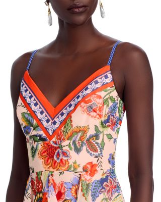 Floral Cascade Ruffle Maxi Dress