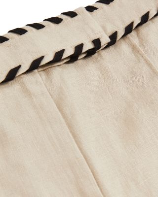 Fawn Linen Braided Waistband Shorts