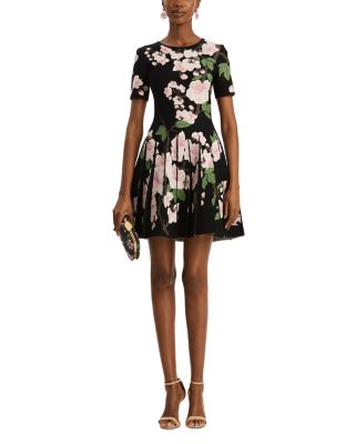 Cherry Blossom Jacquard Knit Dress