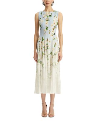 Sleeveless Cherry Blossom Cady Dress