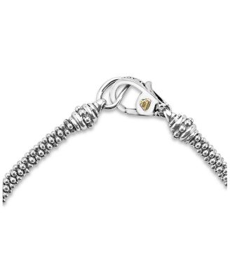 Sterling Silver Bracelet with Caviar Stations