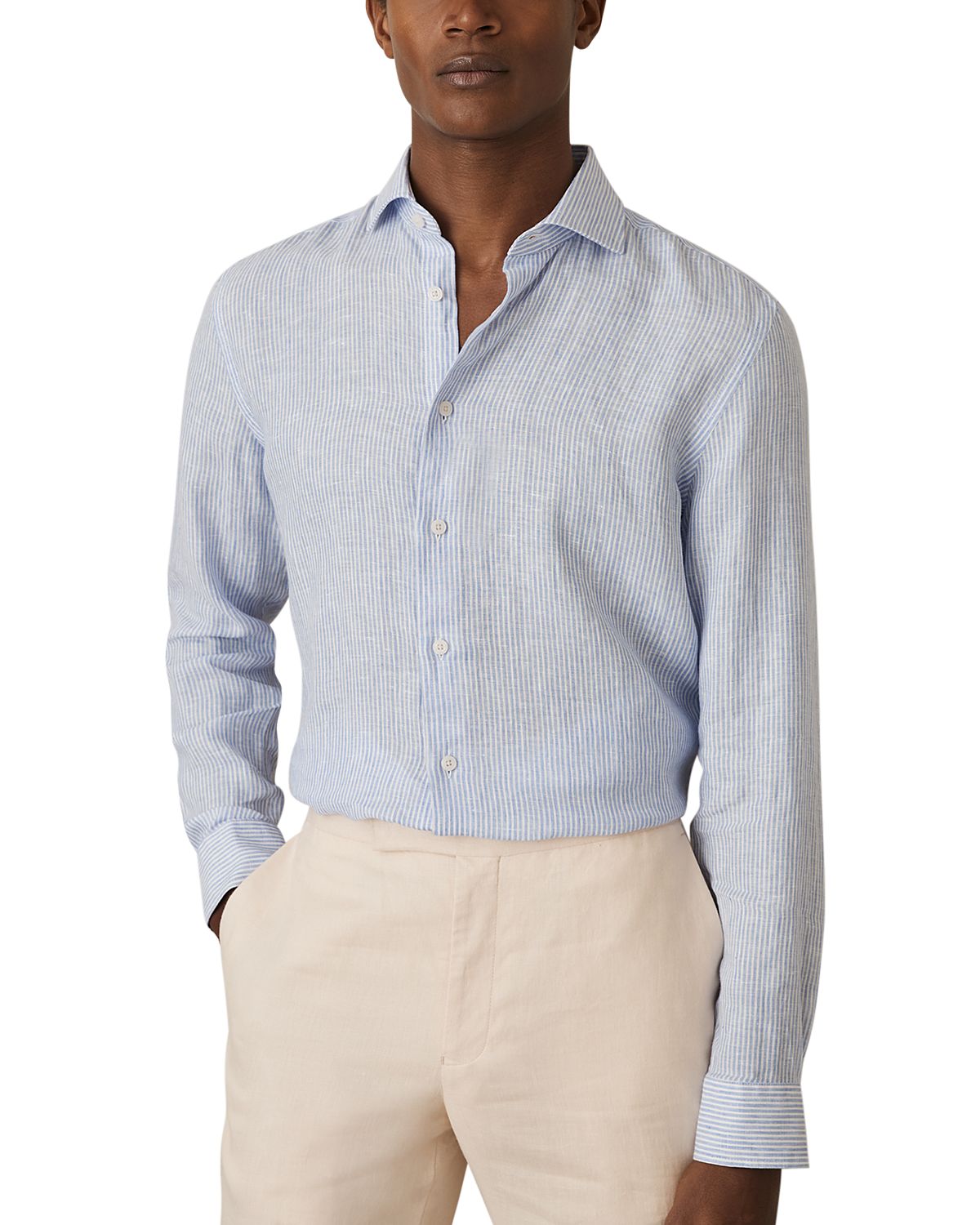 Reiss Ruban Long Sleeve Linen Shirt