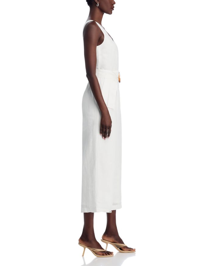 Sleeveless Sweetheart Belted Jumpsuit