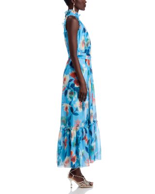 Tiered Floral-Print Dress