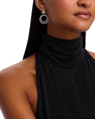 Diamond Drop Earrings in 14K White Gold, 2.02 tcw