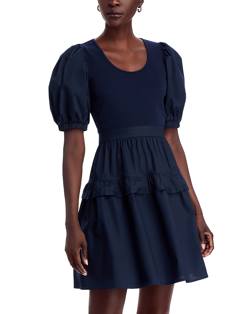 Single Thread Puffed Sleeve Dress