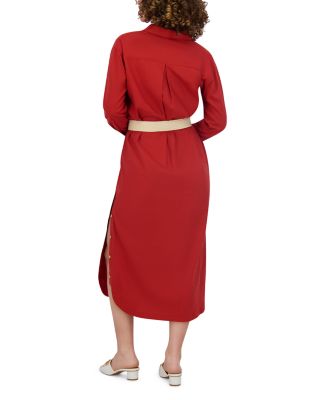 Linen Blend Shirt Dress