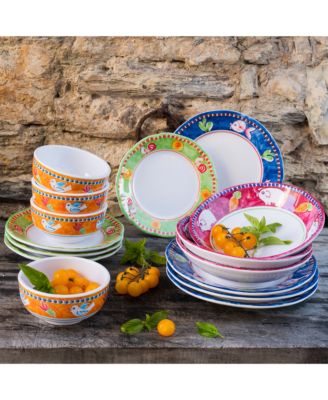 Melamine Campagna Assorted 16-Piece Service for Four