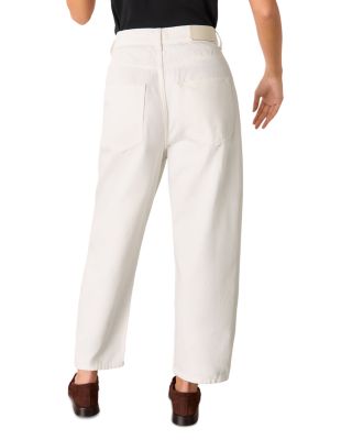 Petites Authentic Barrel Leg Jeans in White