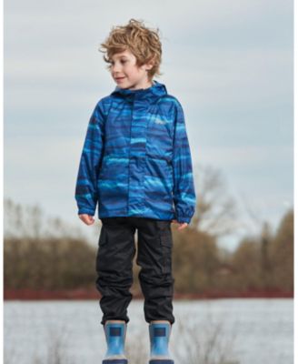 Boys' Printed Wave Packable Windbreaker - Little Kid