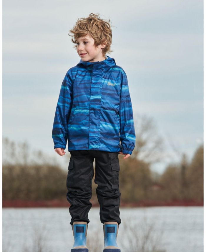 Boys' Printed Wave Packable Windbreaker - Little Kid