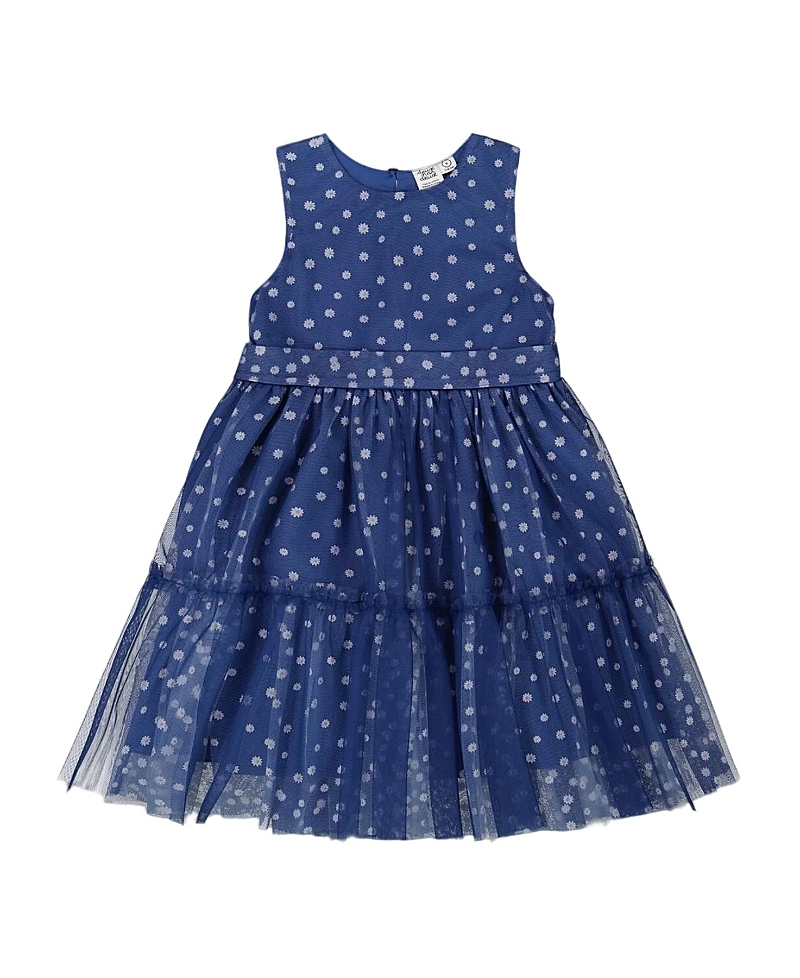 Deux Par Deux Girls' Printed Tiered Dress With Daisy Print - Big Kid