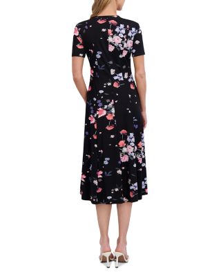 Floral Jersey Midi Dress