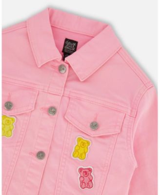 Girls' Jean Jacket with Embroidery Gummies - Little Kid